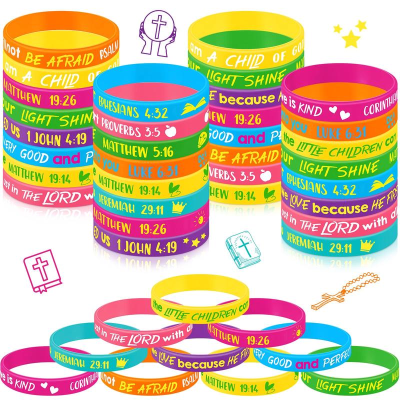 Colorful Bible verse Christian bracelets