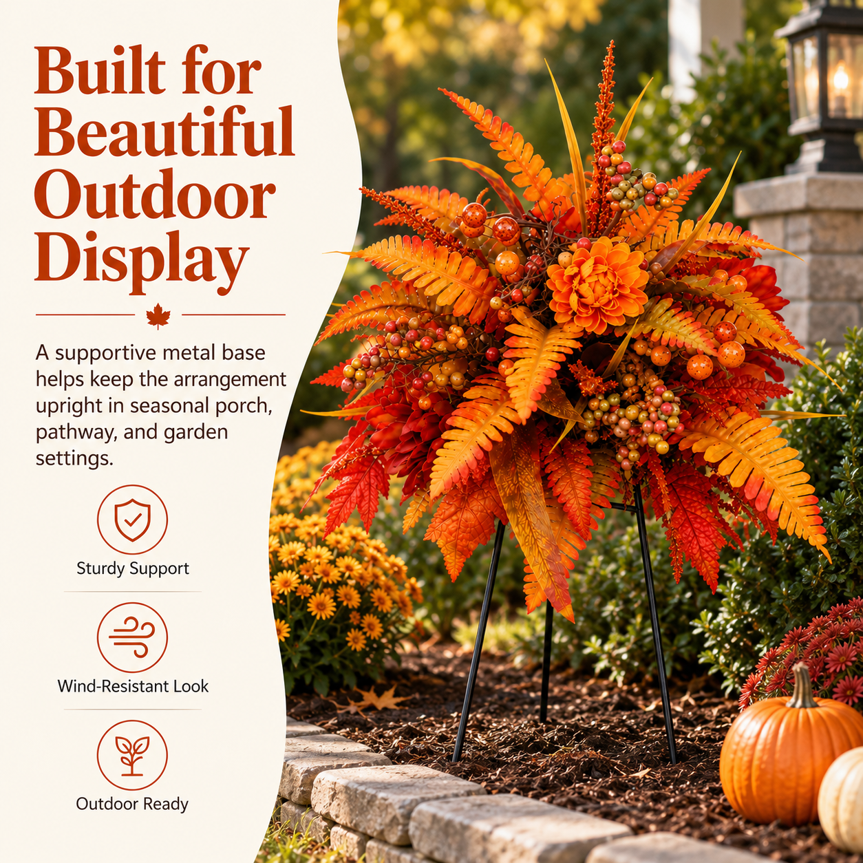 Autumn harvest floral arrangement, view 7