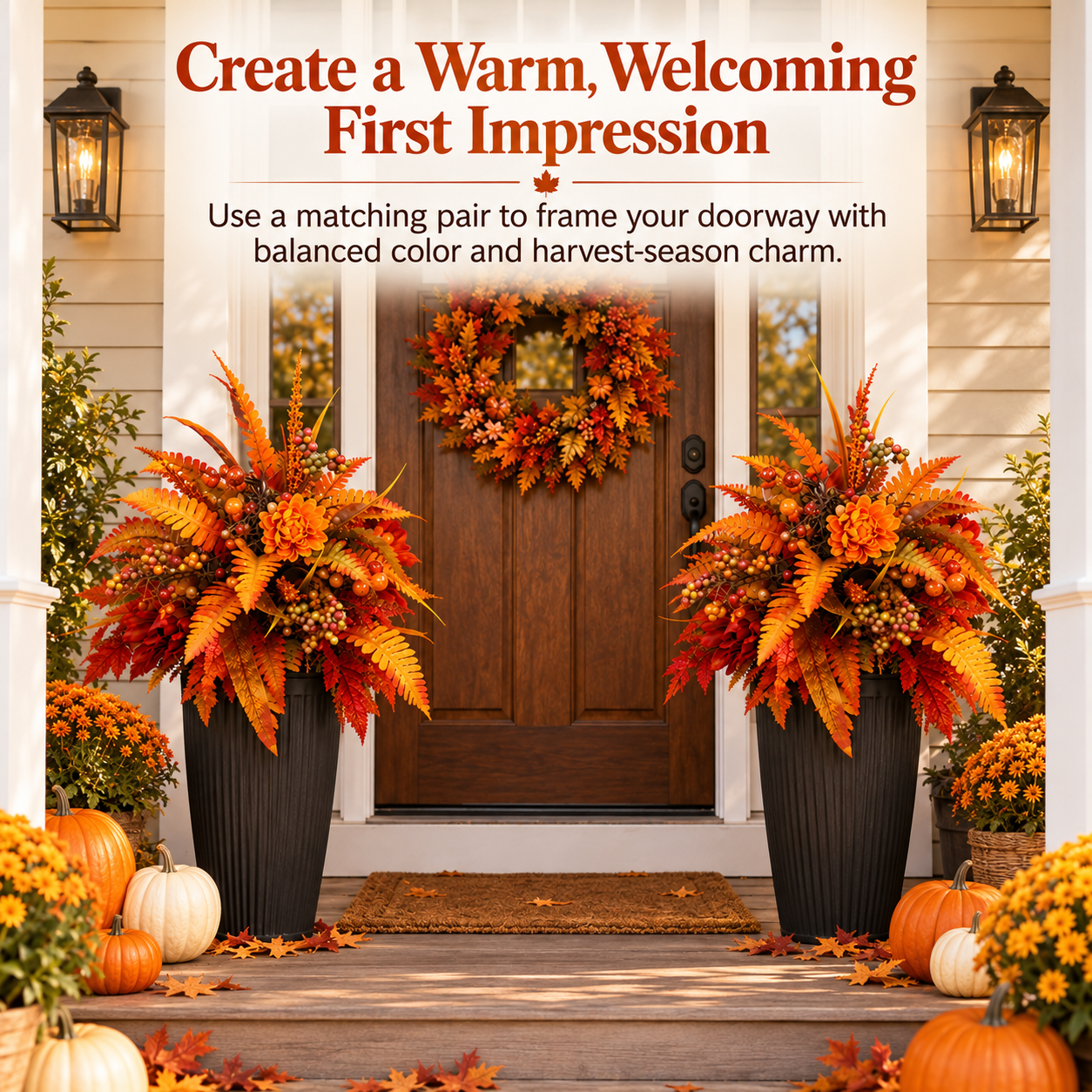 Autumn harvest floral arrangement, view 6