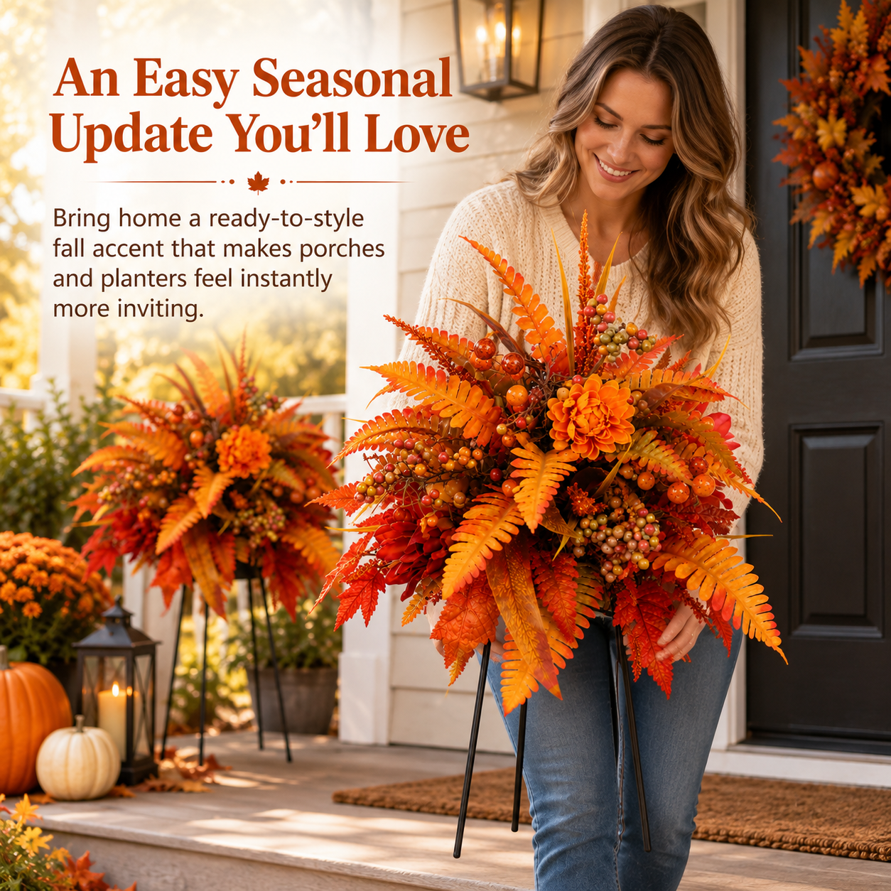 Autumn harvest floral arrangement, view 8