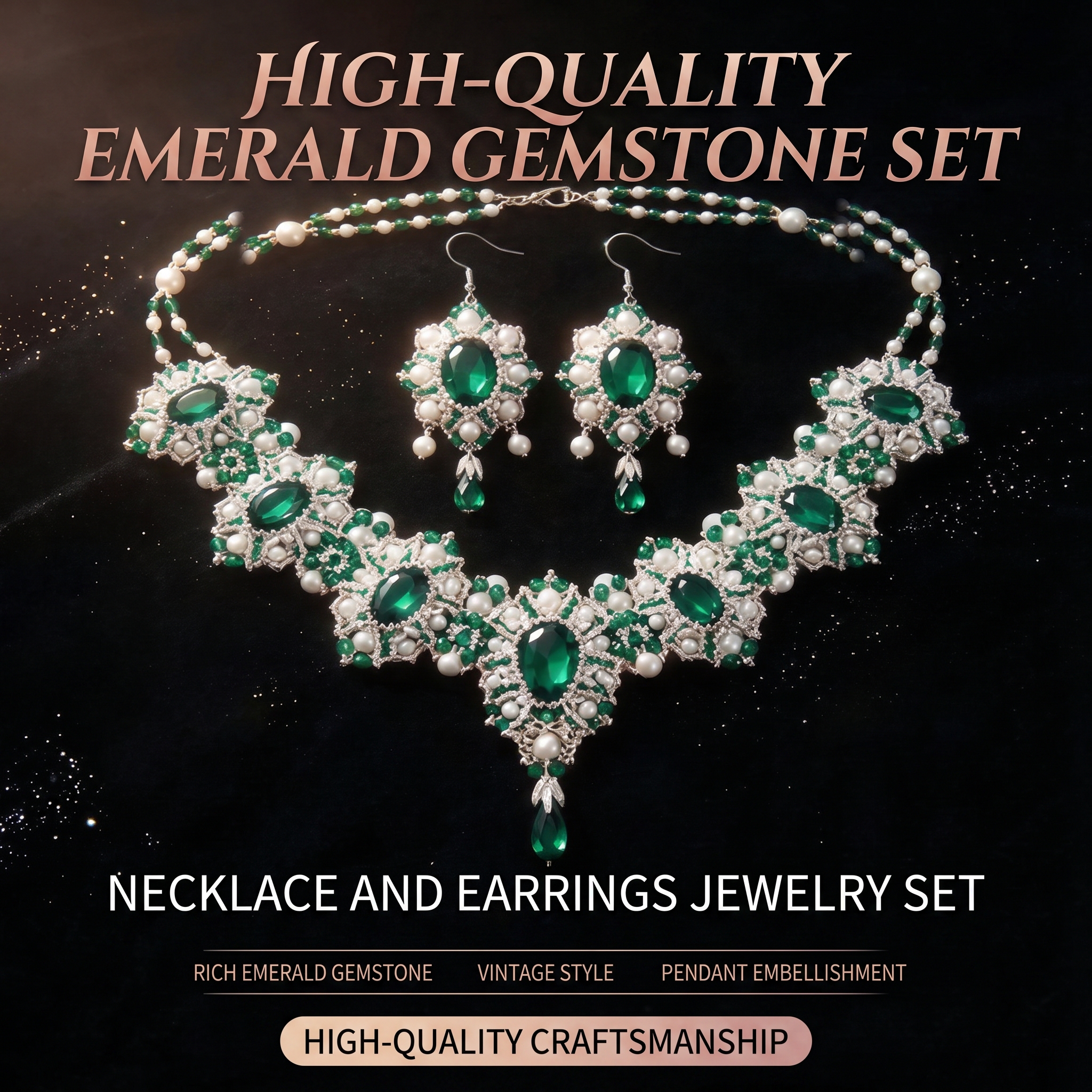 📿✨ Relaxing & Beginner-Friendly — Vintage-Inspired Necklace & Earrings DIY Kit