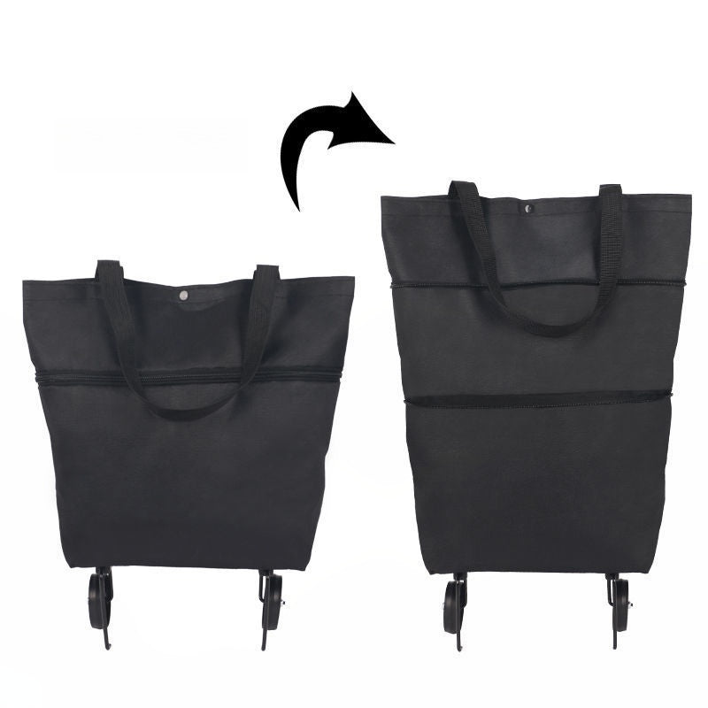 🛒2-in-1 Foldable Shopping Cart✨Portable Lightweight Grocery Trolley