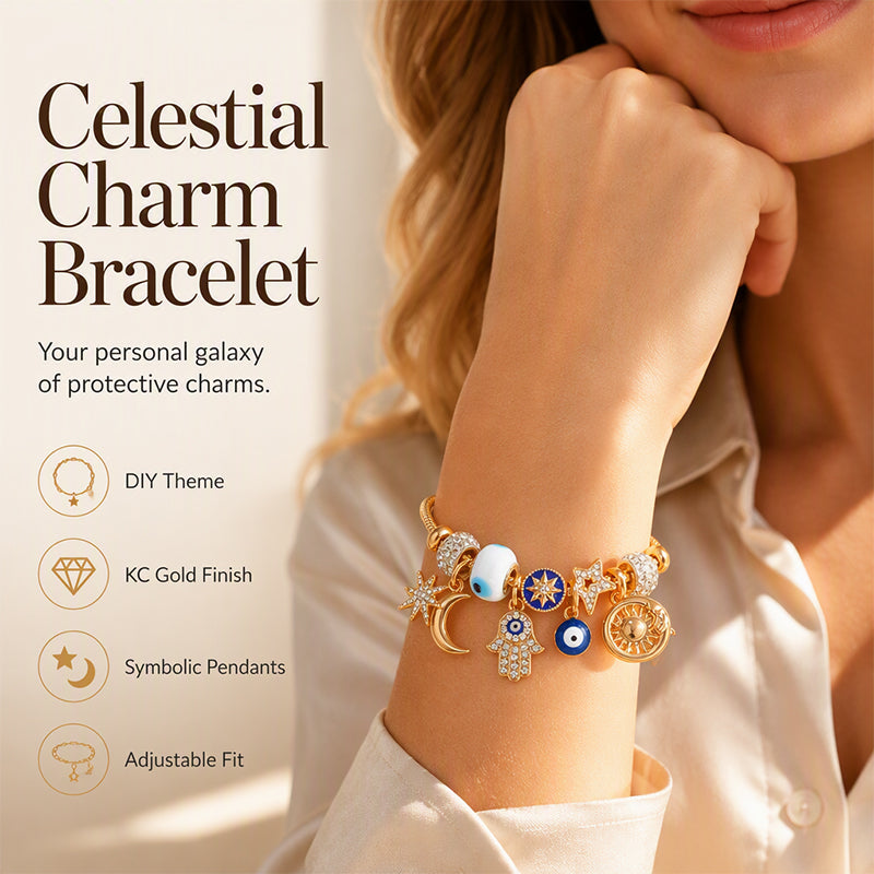 📢📢50% OFF !! ⏰Celestial Sun Moon Charm Bracelet