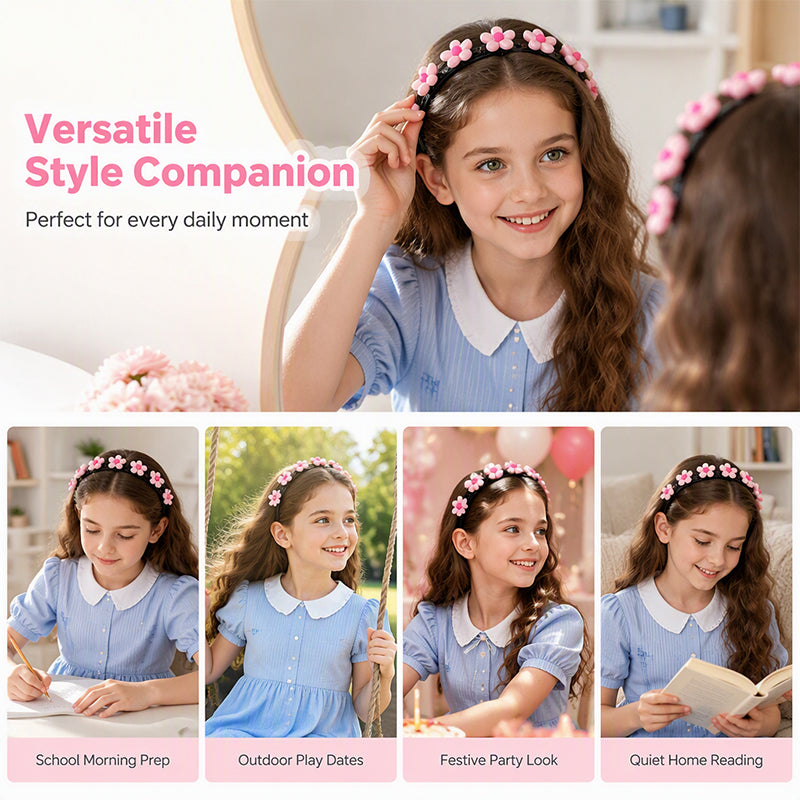 🎀No More Morning Battles Over Hair!-Cartoon Headband with Built-In Braid Clips for Girls | 13 Adorable Designs ✨ 