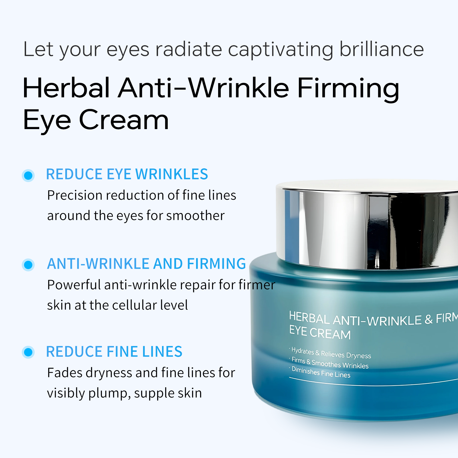 LUMAZO Herbal Anti-Aging Eye Cream, Firming & Hydrating Eye Cream for Wrinkles & Fine Lines, 50g
