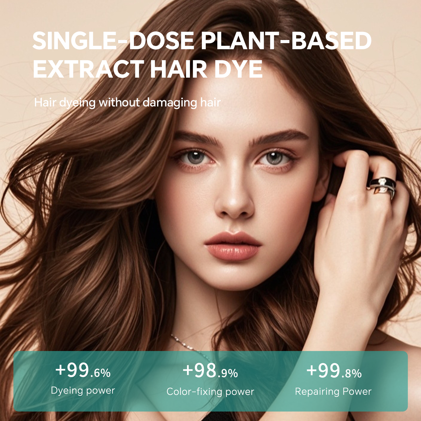 LUMAZO Natural Herbal Hair Dye, Ammonia-Free Botanical Hair Color for Gray Coverage, 210ml