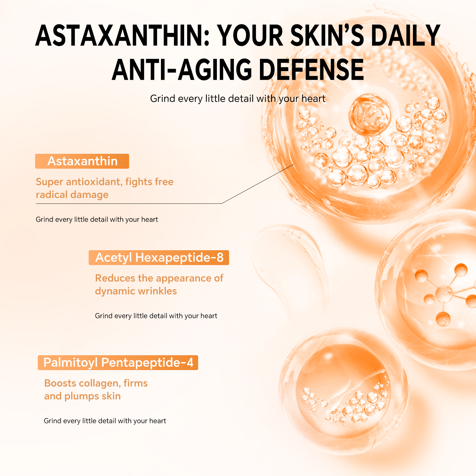 LUMAZO Astaxanthin Anti-Aging Cream, Vitamin C Antioxidant Face Moisturizer for Wrinkles & Dry Skin, 100g