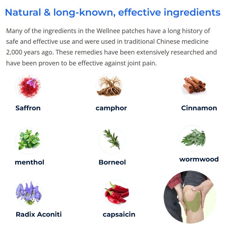 Patch perawatan kesehatan untuk nyeri lutut, tendon kaki, sendi, punggung bawah, dan leher yang terbuat dari mugwort.