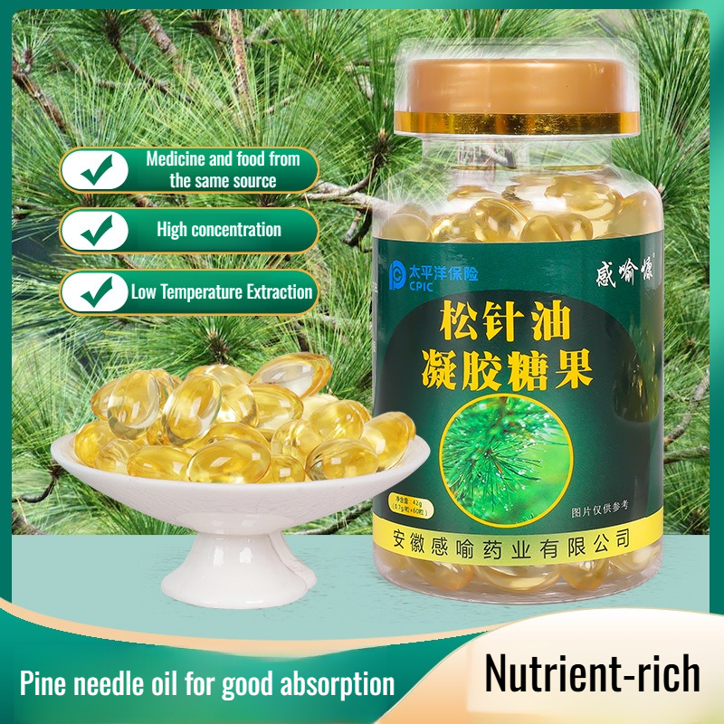Kapsul lunak/permen gel minyak jarum pinus