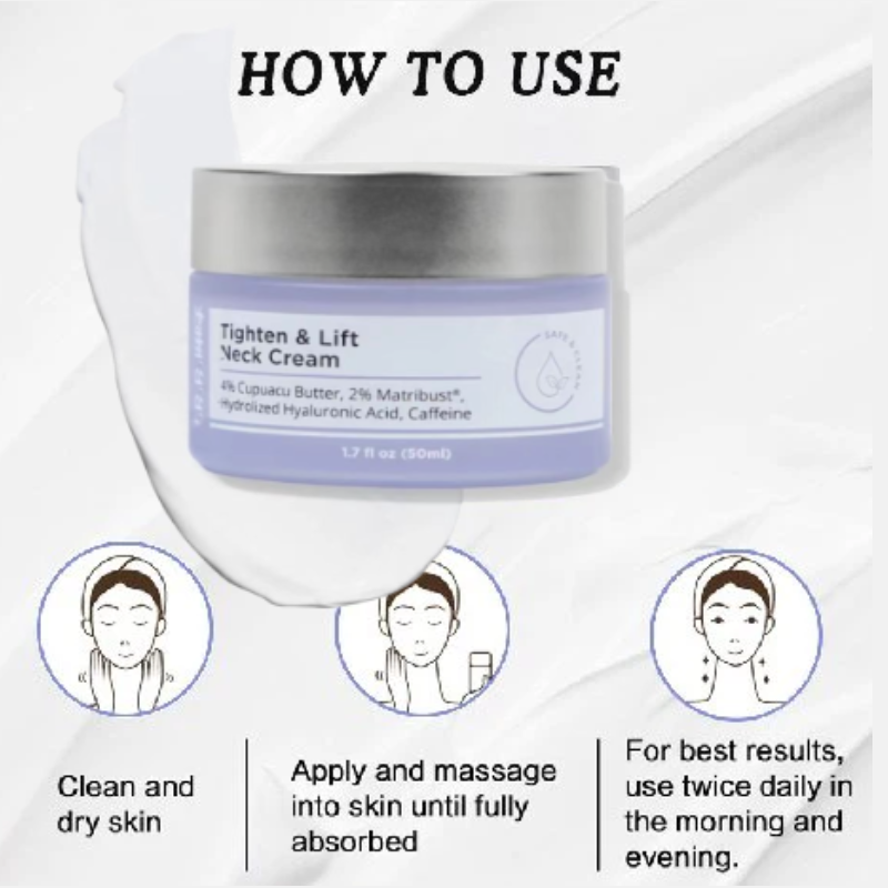 Krim Pengencang Leher, Krim Anti-penuaan dan Pengencang Leher, Krim Leher Anti-kerut dan Esensi Pengencang