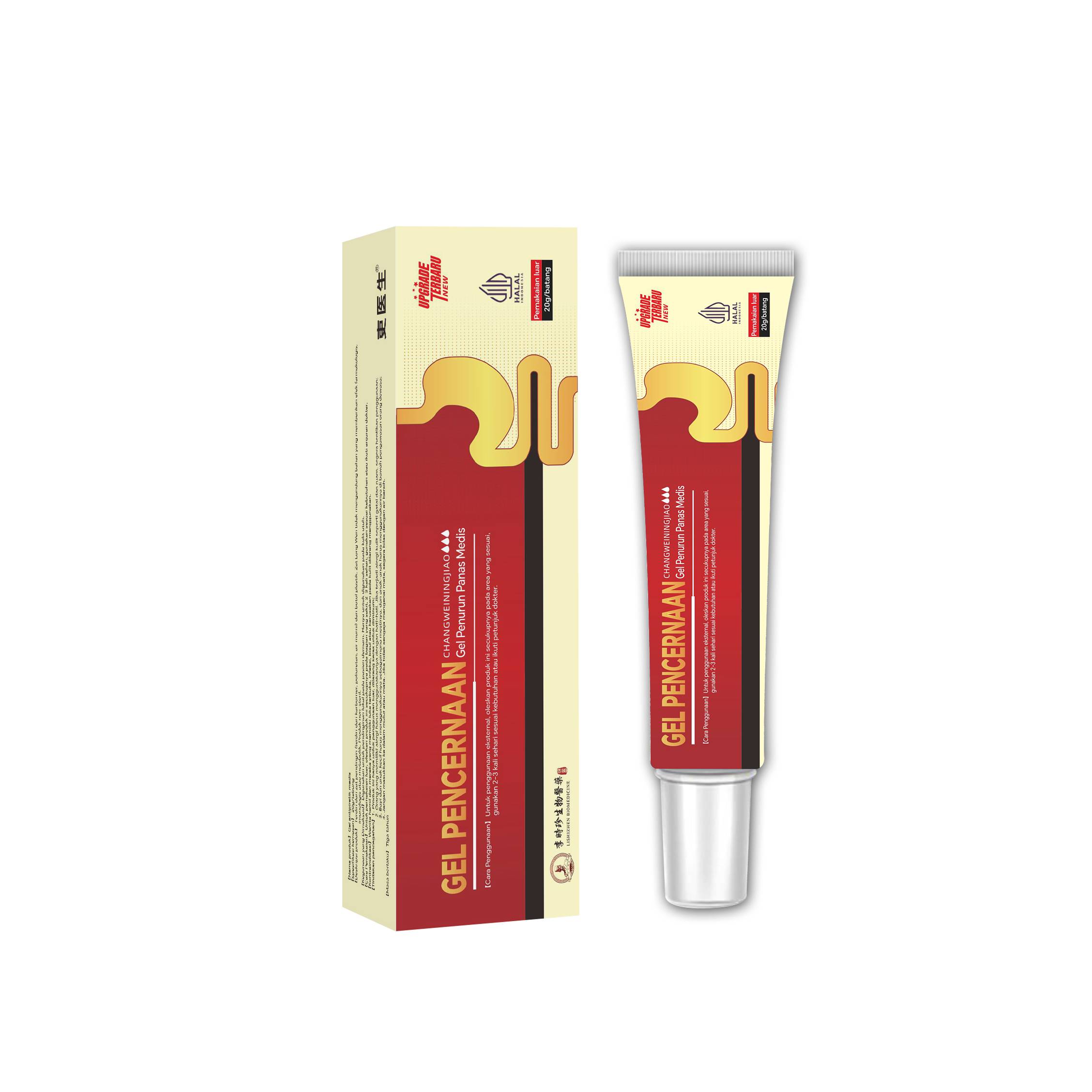 Gel pencernaan, bio-gel untuk sakit perut, kembung, dan sembelit.