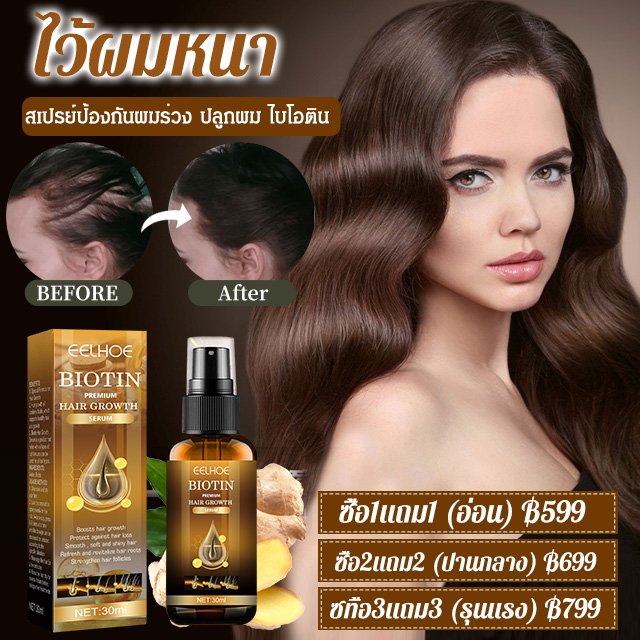 (Versi terlaris) Semprotan anti rambut rontok, pertumbuhan rambut, biotin, memperkuat rambut, memperbaiki akar rambut.