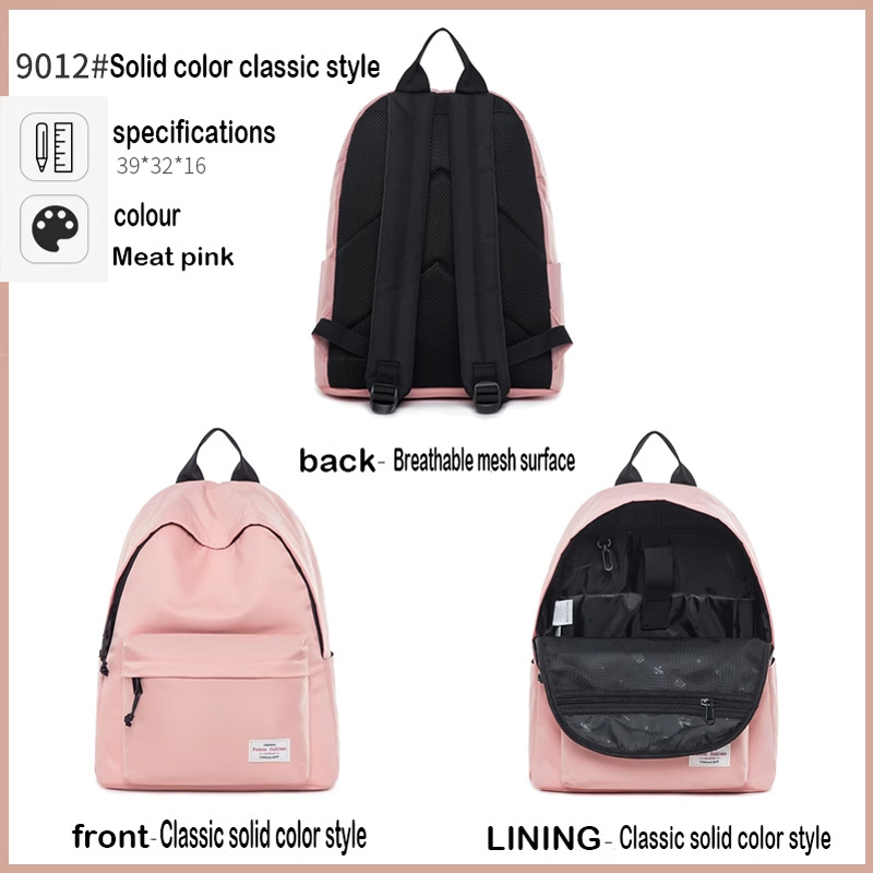 #9012 17" Wholesale Back Pack Basic Backpack for adult Lightweight Outdoor Travel Bookbags