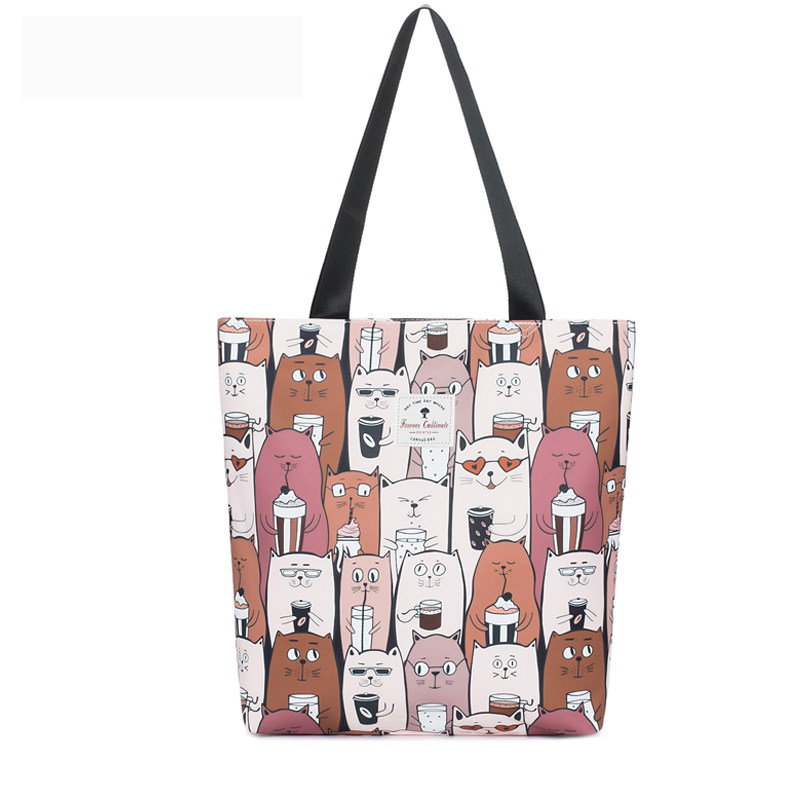 20“ Wholesale Canvas Tote Bags Bulk – Reusable Printed Shoulder Shopping Bags for Women