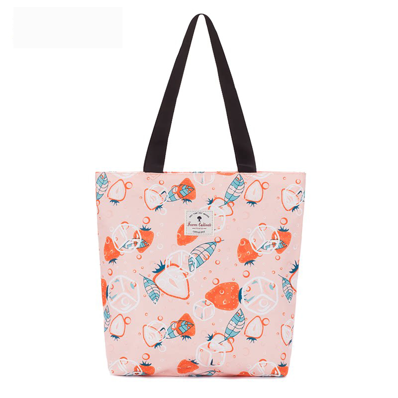 20“ Wholesale Canvas Tote Bags Bulk – Reusable Printed Shoulder Shopping Bags for Women