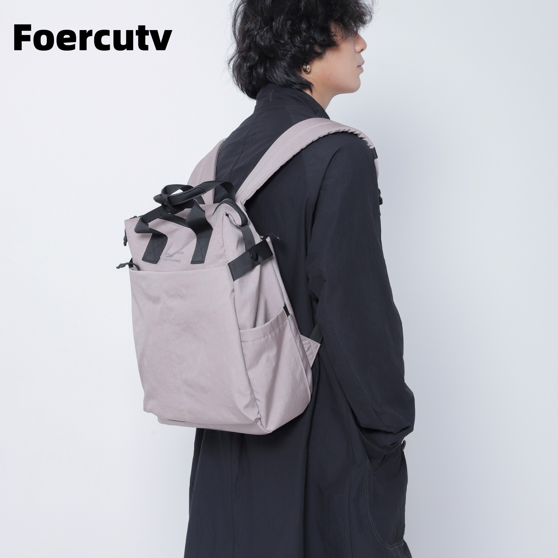 Multi-Functional Waterproof Scratch Resistant Unisex Softback Nylon National Style Backpack Stone Physiological Curve Sports