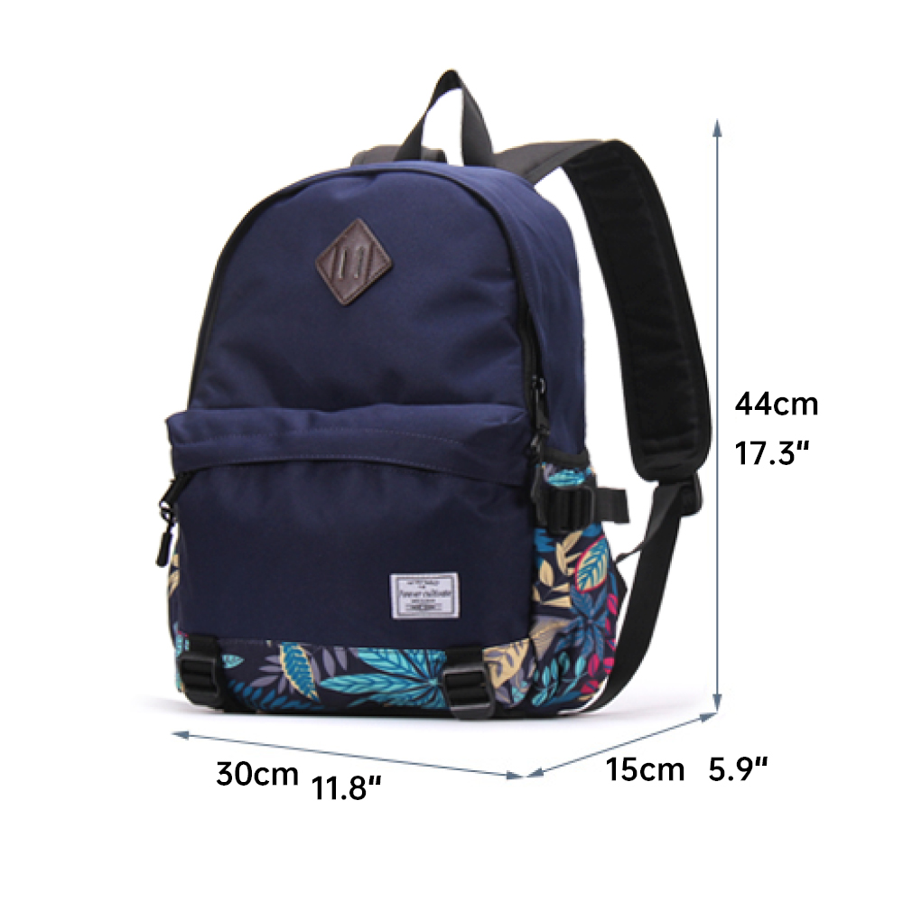 Wholesale Navy School Backpack with Printed Bottom, OEM & ODM Backpack Manufacturer