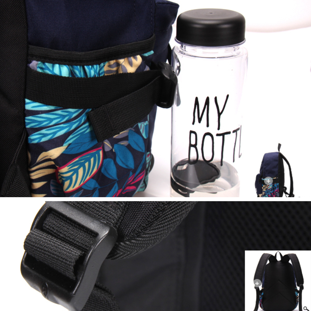 Wholesale Navy School Backpack with Printed Bottom, OEM & ODM Backpack Manufacturer