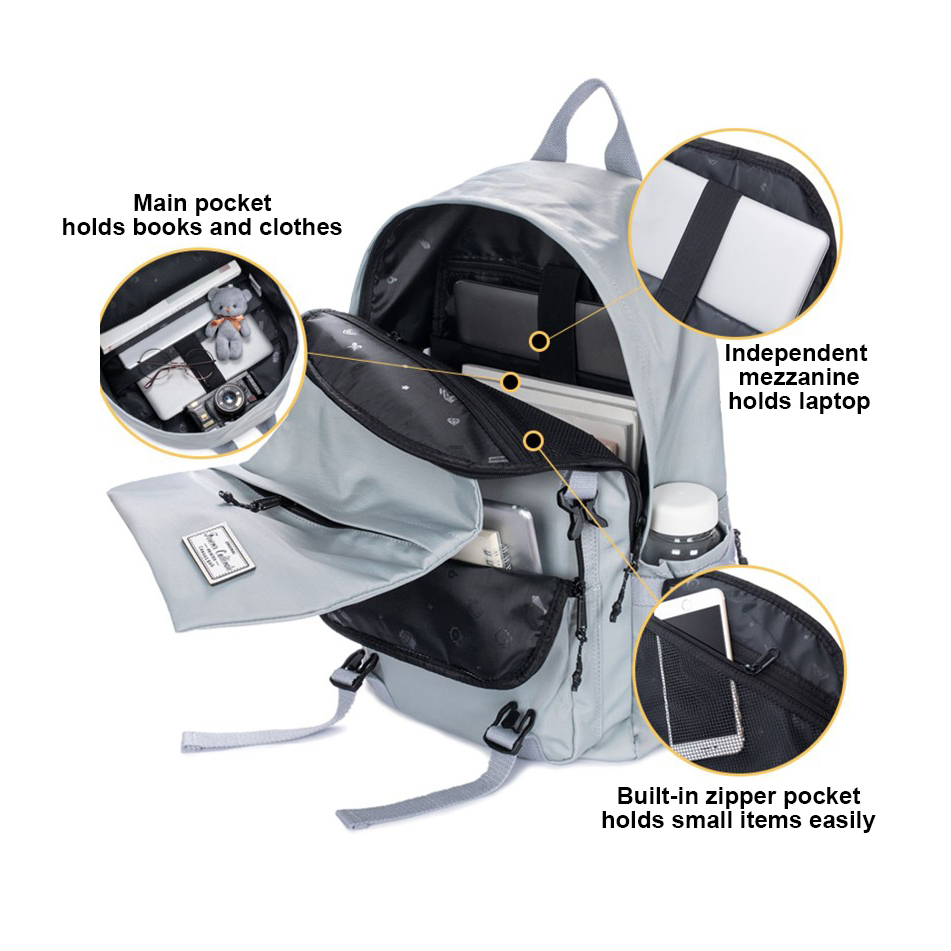 #9066 17" Wholesale Back Pack Basic Backpack for adult Lightweight Outdoor Travel Bookbags
