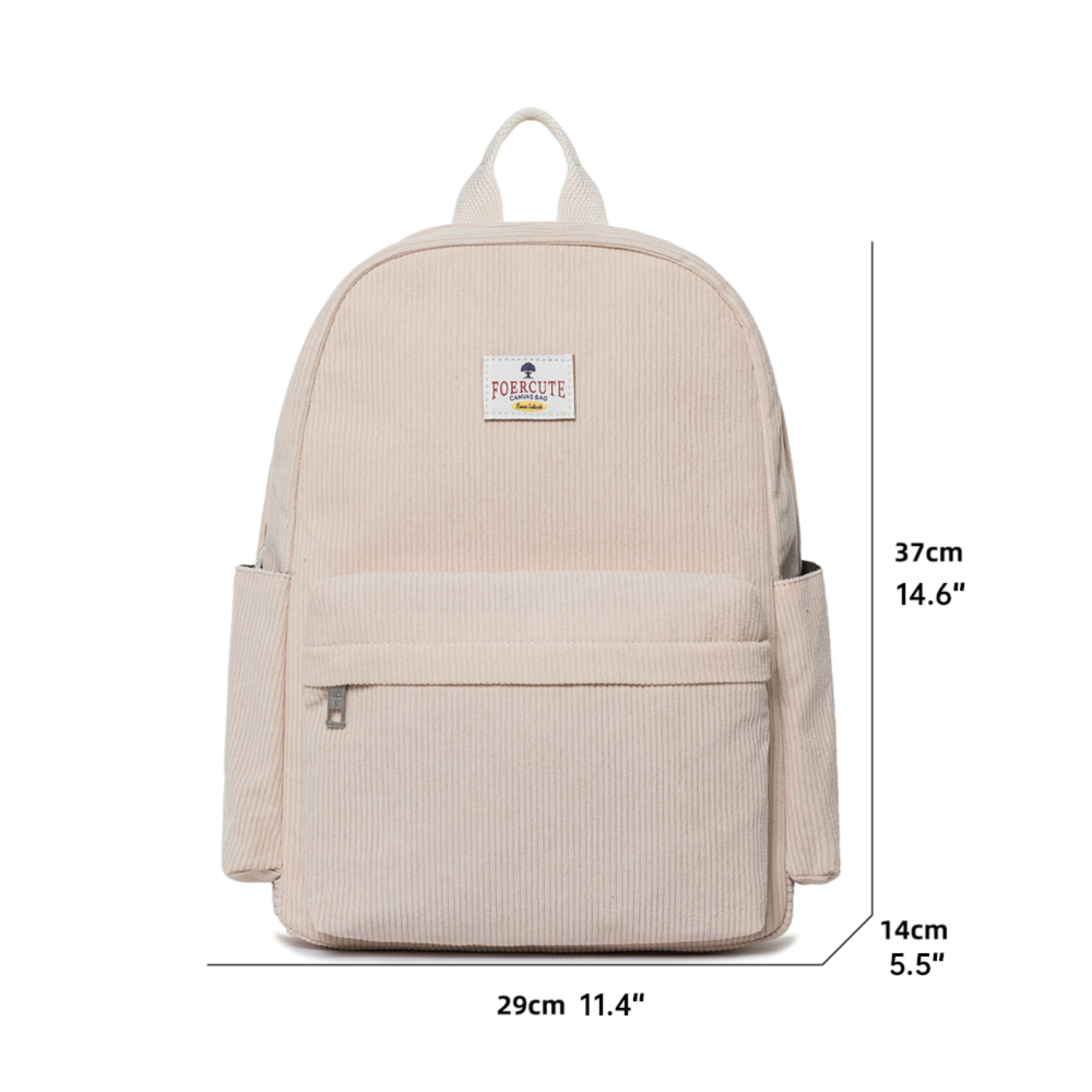 Corduroy Large Capacity Student Backpack for College and High School Travel