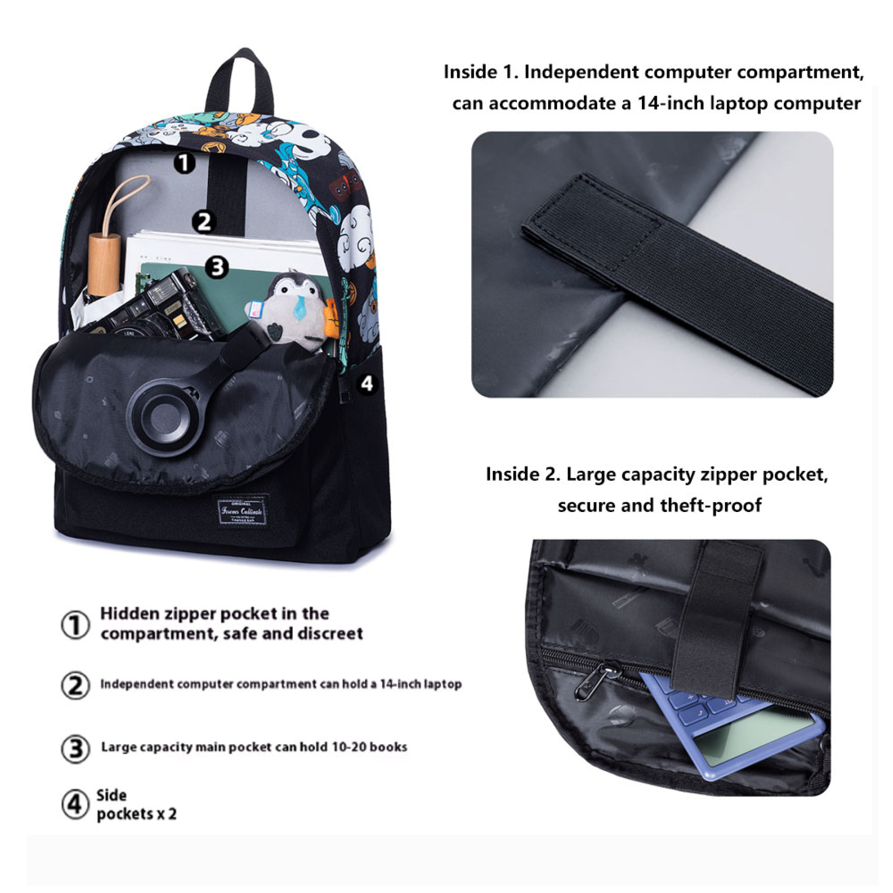 17" Wholesale Back Pack Basic Backpack for adult Lightweight Outdoor Travel Bookbags