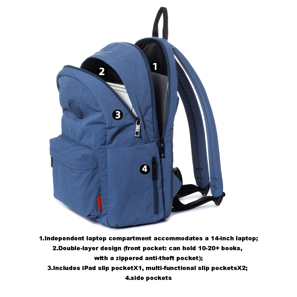 #9902  17" Wholesale Back Pack Basic Backpack for adult Lightweight Outdoor Travel Bookbags
