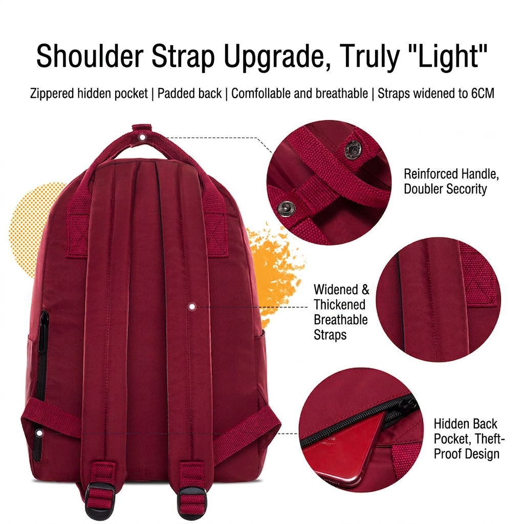 #9525 17" Wholesale Back Pack Basic Backpack for adult Lightweight Outdoor Travel Bookbags