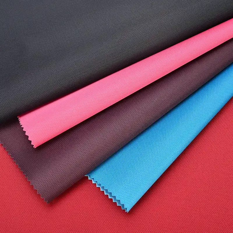 Close-up of a lightweight nylon backpack fabric