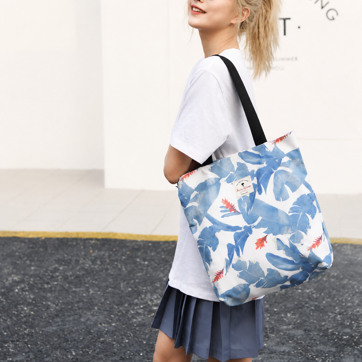 20“ Wholesale Canvas Tote Bags Bulk – Reusable Printed Shoulder Shopping Bags for Women