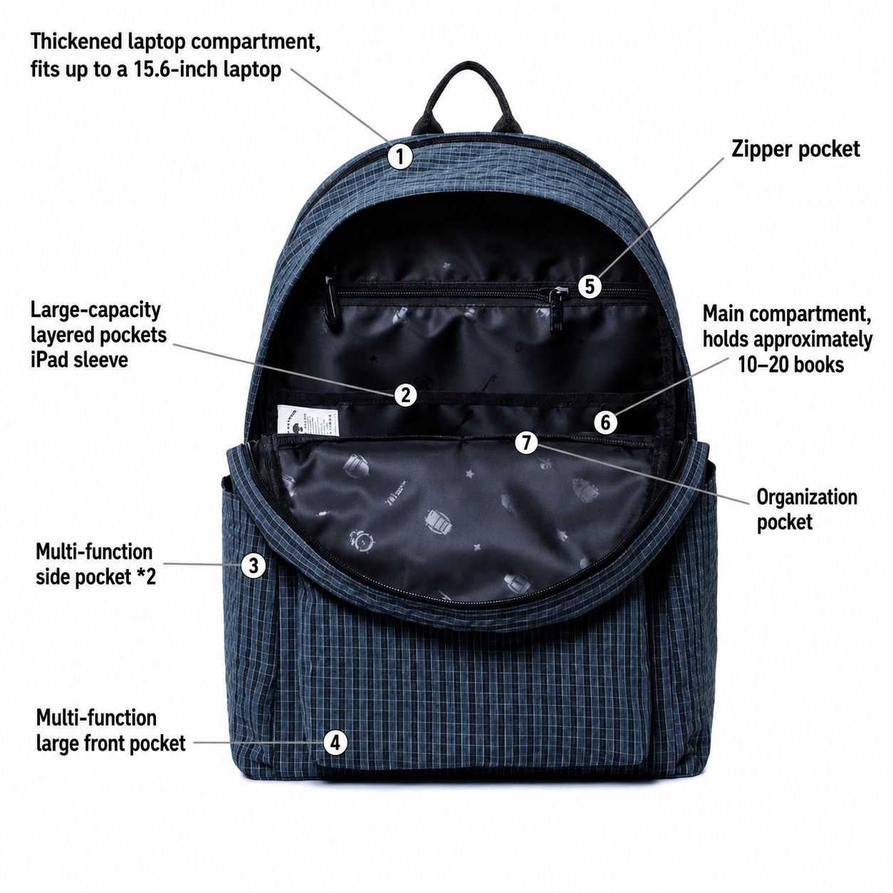 #9633 17" Wholesale Back Pack Basic Backpack for adult Lightweight Outdoor Travel Bookbags