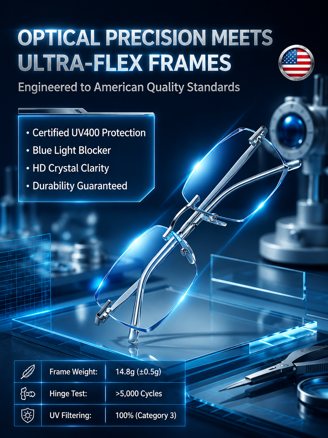 New generation of glasses I One solution for myopia, hyperopia, astigmatism , Adjusts instantly from 0 to 1000.