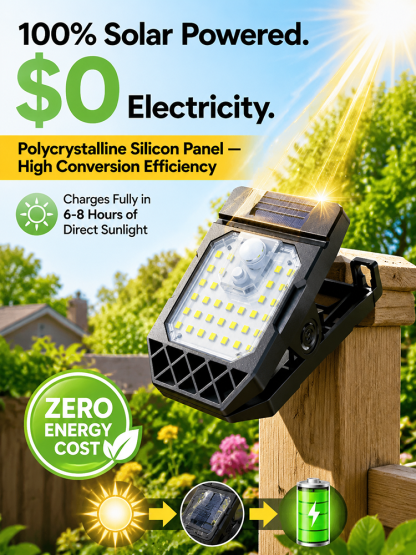 Solar-Powered Clip-On Garden Lights