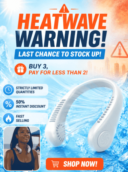 [Instantly Drops to 90° N] Hurricane-Grade Neck Fan