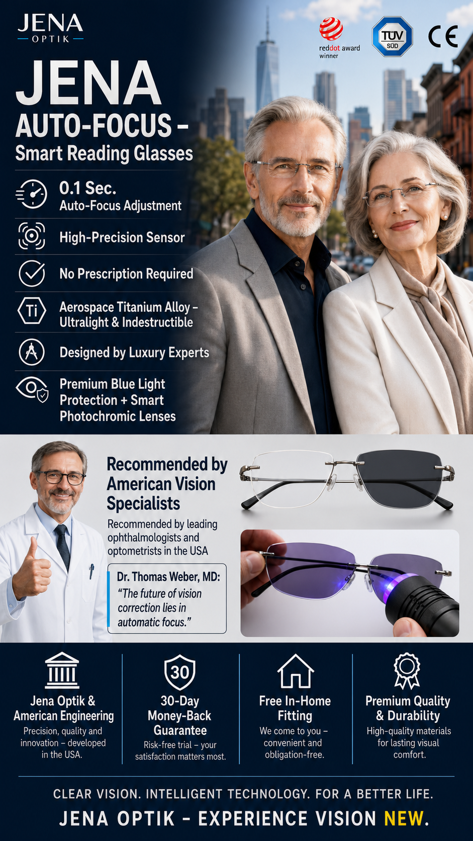 New generation of glasses I One solution for myopia, hyperopia, astigmatism , Adjusts instantly from 0 to 1000.