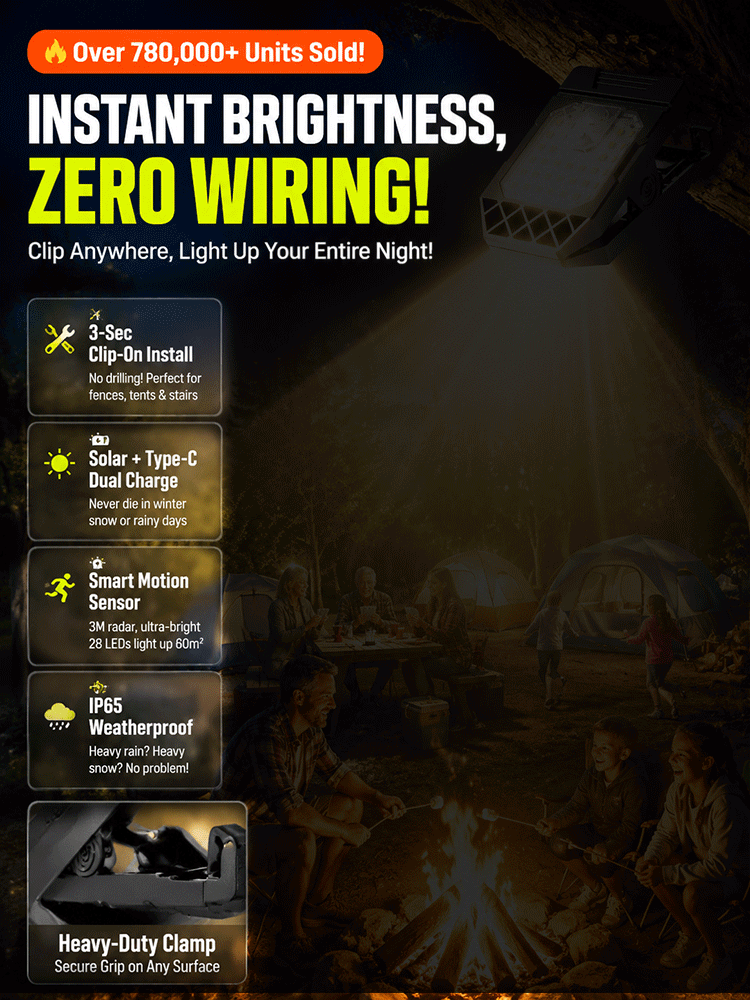 Solar-Powered Clip-On Garden Lights