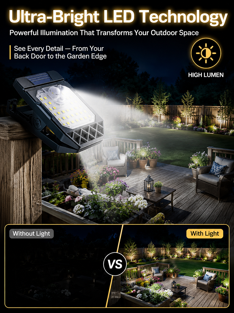 Solar-Powered Clip-On Garden Lights