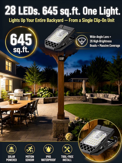 Solar-Powered Clip-On Garden Lights