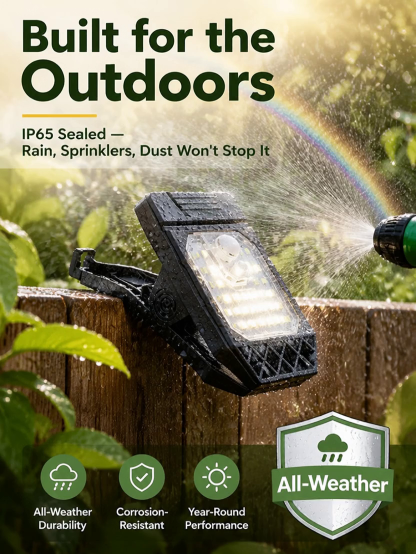 Solar-Powered Clip-On Garden Lights