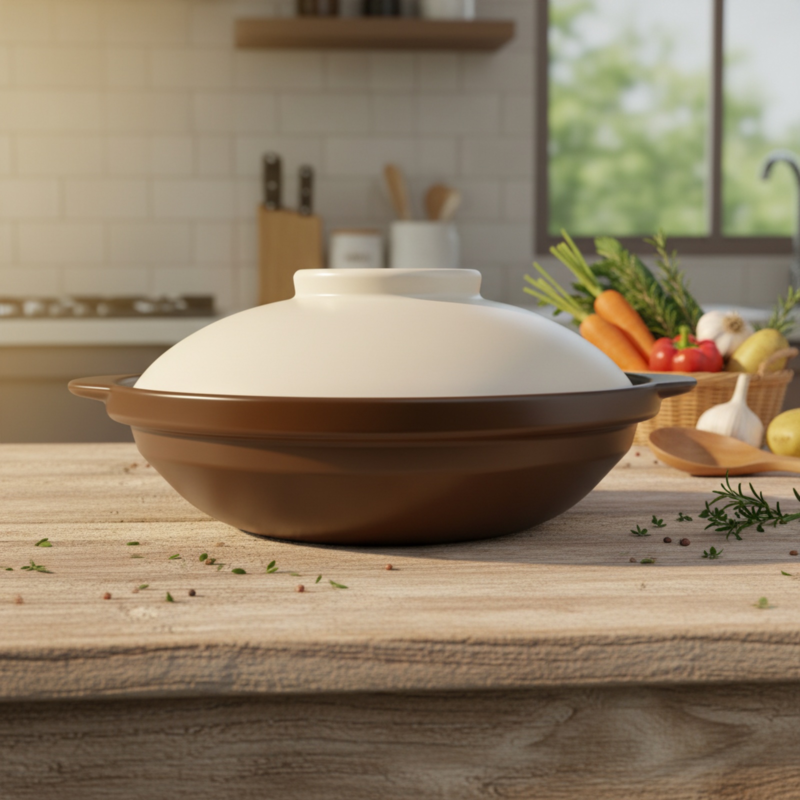 Heat-resistant clay pot for household stew in size 6