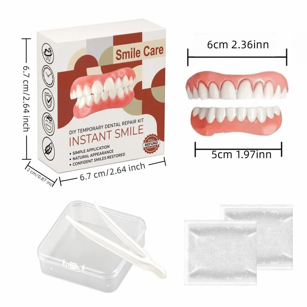 [Show Off Your Confident Smile] Full Set of Upper and Lower Dentures