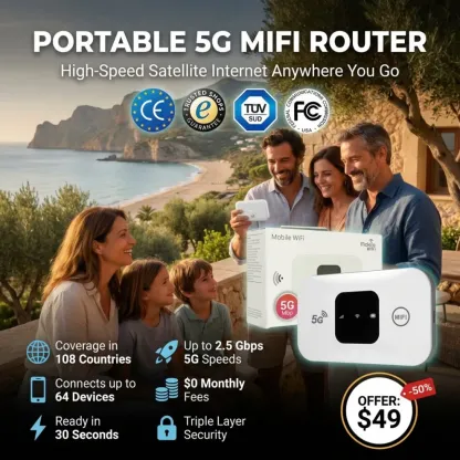 One-Time Purchase for Lifetime Free Global 5G+ Internet