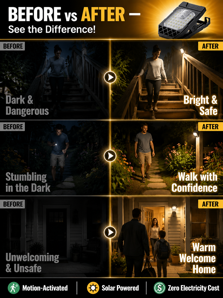 Solar-Powered Clip-On Garden Lights