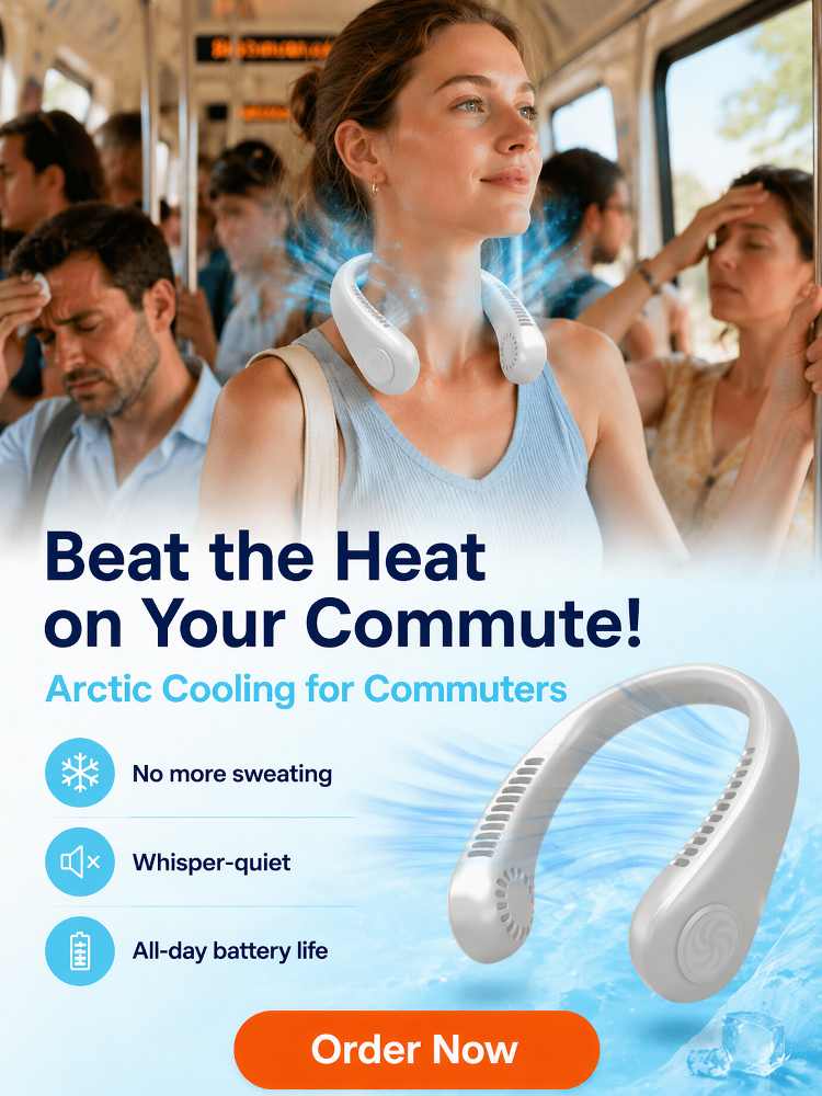 [Instantly Drops to 90° N] Hurricane-Grade Neck Fan