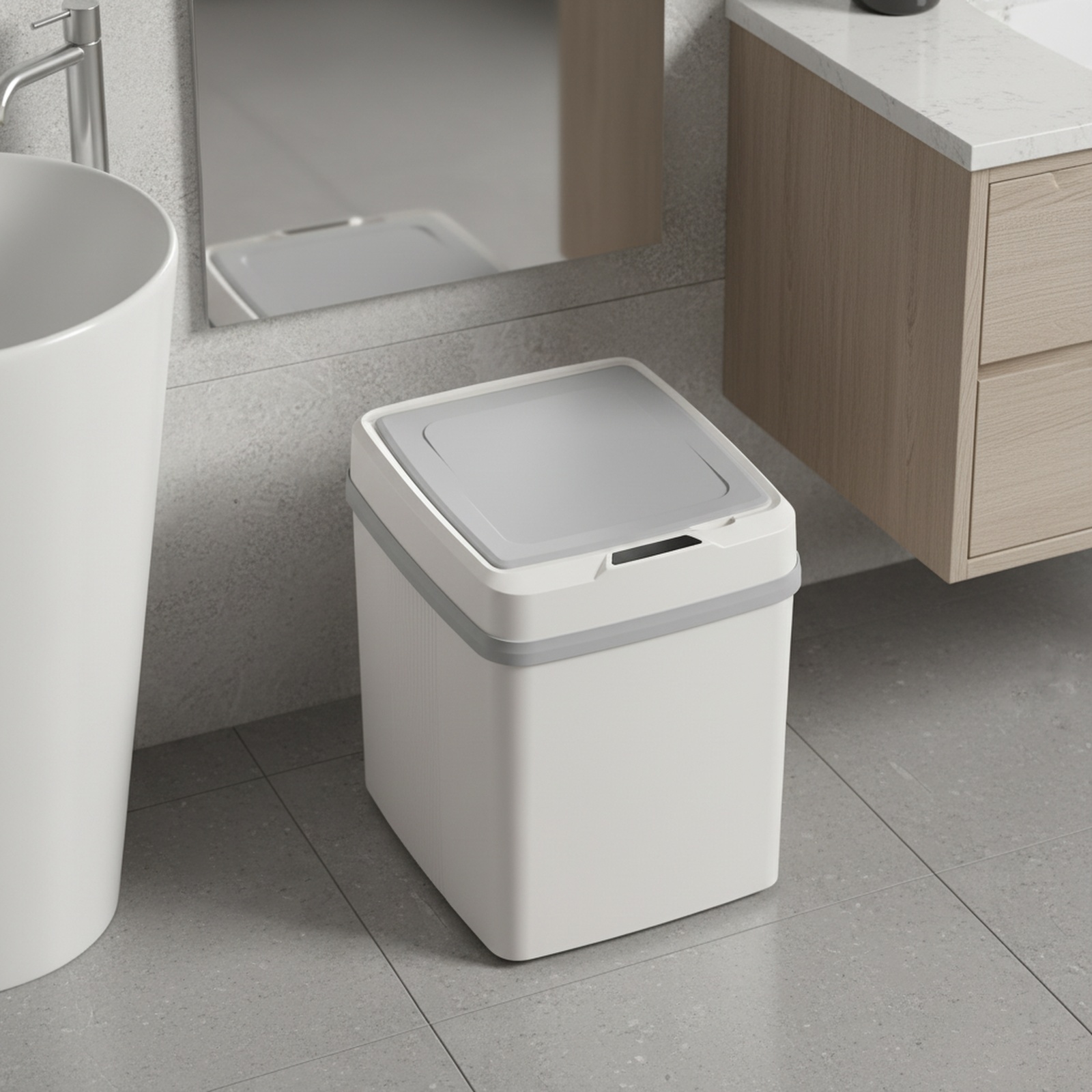 Sleek Modern Smart Trash Can Design