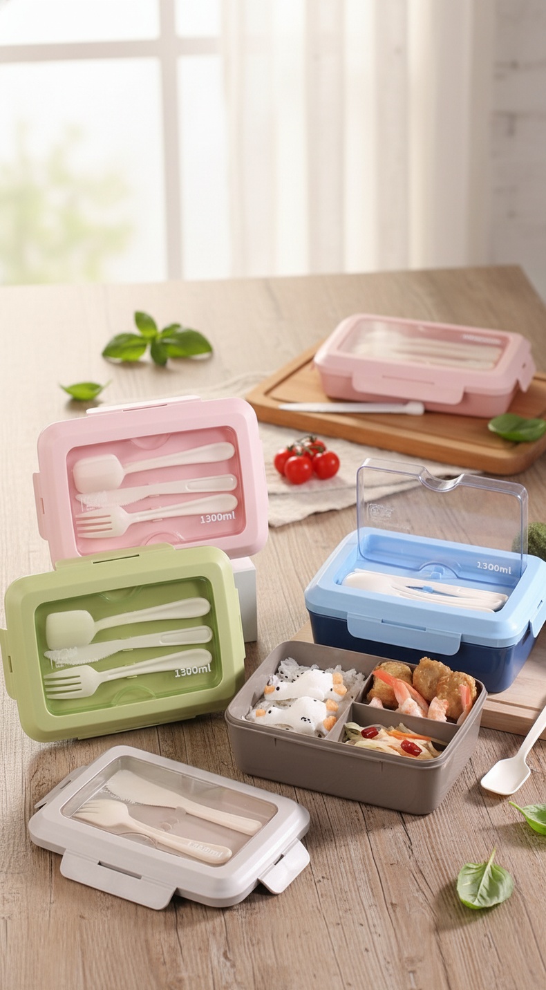 JMY Microwave-safe Compartment Bento Box with multiple sections