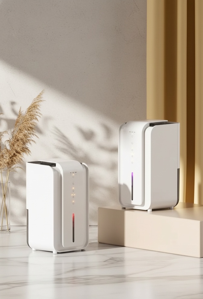 Bedroom dehumidifier prevents mold and dampness