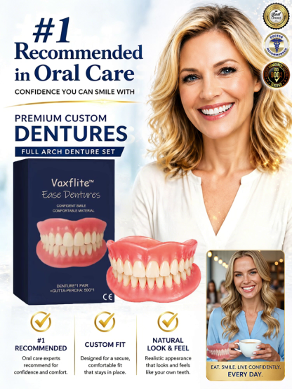 [No. 1 in Oral Care] Premium Custom Full-Mouth Denture Set