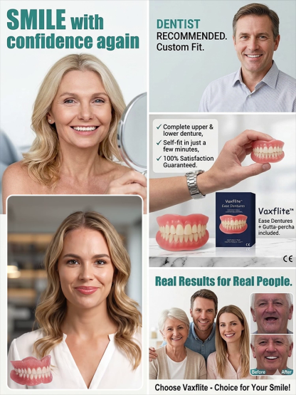 [No. 1 in Oral Care] Premium Custom Full-Mouth Denture Set