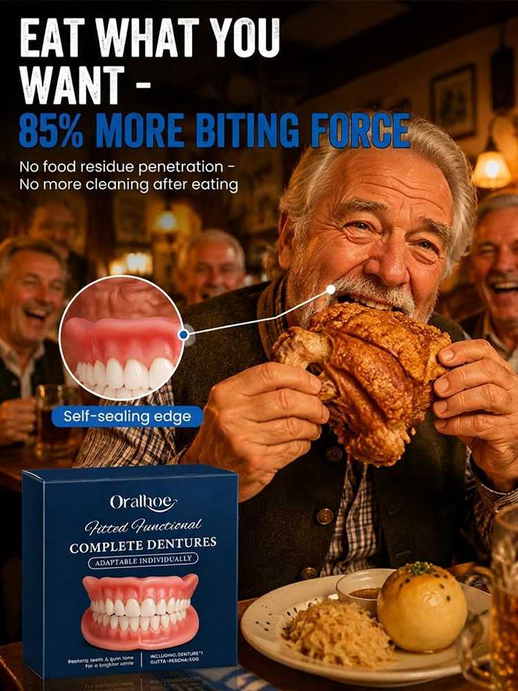 [Can Be Worn While Sleeping] Next-Gen Smart Soft Silicone Full Dentures: Ready to Wear in 30 Seconds