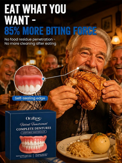[Can Be Worn While Sleeping] Next-Gen Smart Soft Silicone Full Dentures: Ready to Wear in 30 Seconds